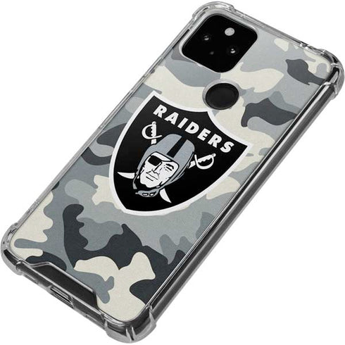 NFL Las Vegas Raiders Camo Google Pixel 5 Clear Case